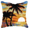 Orchidea Sunset Pillow Cover Latch Hook Kit -Textile Shop 130253 15040.1693410959