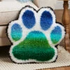 Herrschners Cool Tones Colorsplash Paw Print Latch Hook Kit -Textile Shop 132217 93865.1696276045