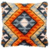 Vervaco Boho Ethnic Print Pillow Cover Latch Hook Kit