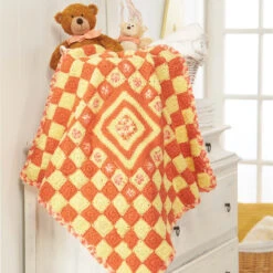 Herrschners Bright And Bold Baby Blanket Crochet Kit