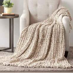 Bernat Waffle & Fringe Crochet Blanket Yarn Kit