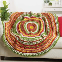 Herrschners Zinnia Afghan Crochet Kit