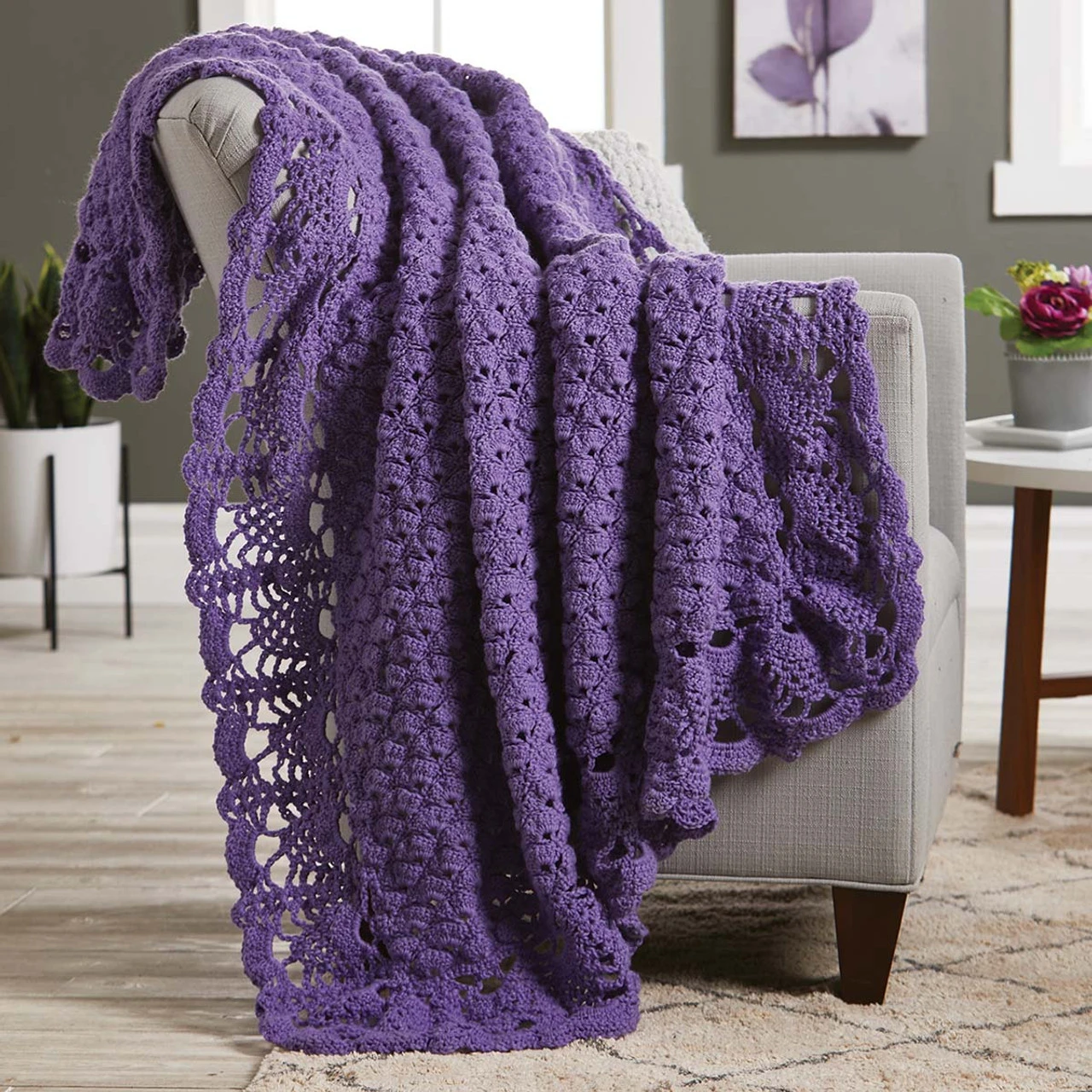 Herrschners Pineapple & Shells Crochet Afghan Kit 3 Herrschners Pineapple & Shells Crochet Afghan Kit