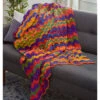 Red Heart Vibrant Stripes Throw Crochet Kit