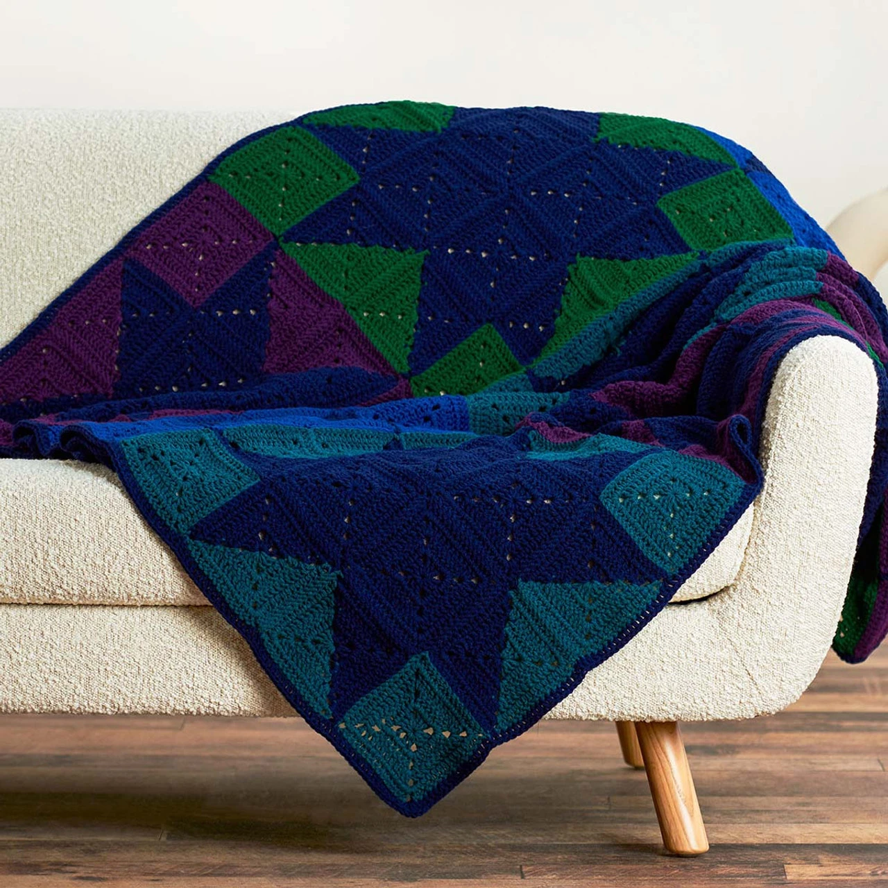 Red Heart Modern Patchwork Stars Afghan Crochet Kit 3 Red Heart Modern Patchwork Stars Afghan Crochet Kit