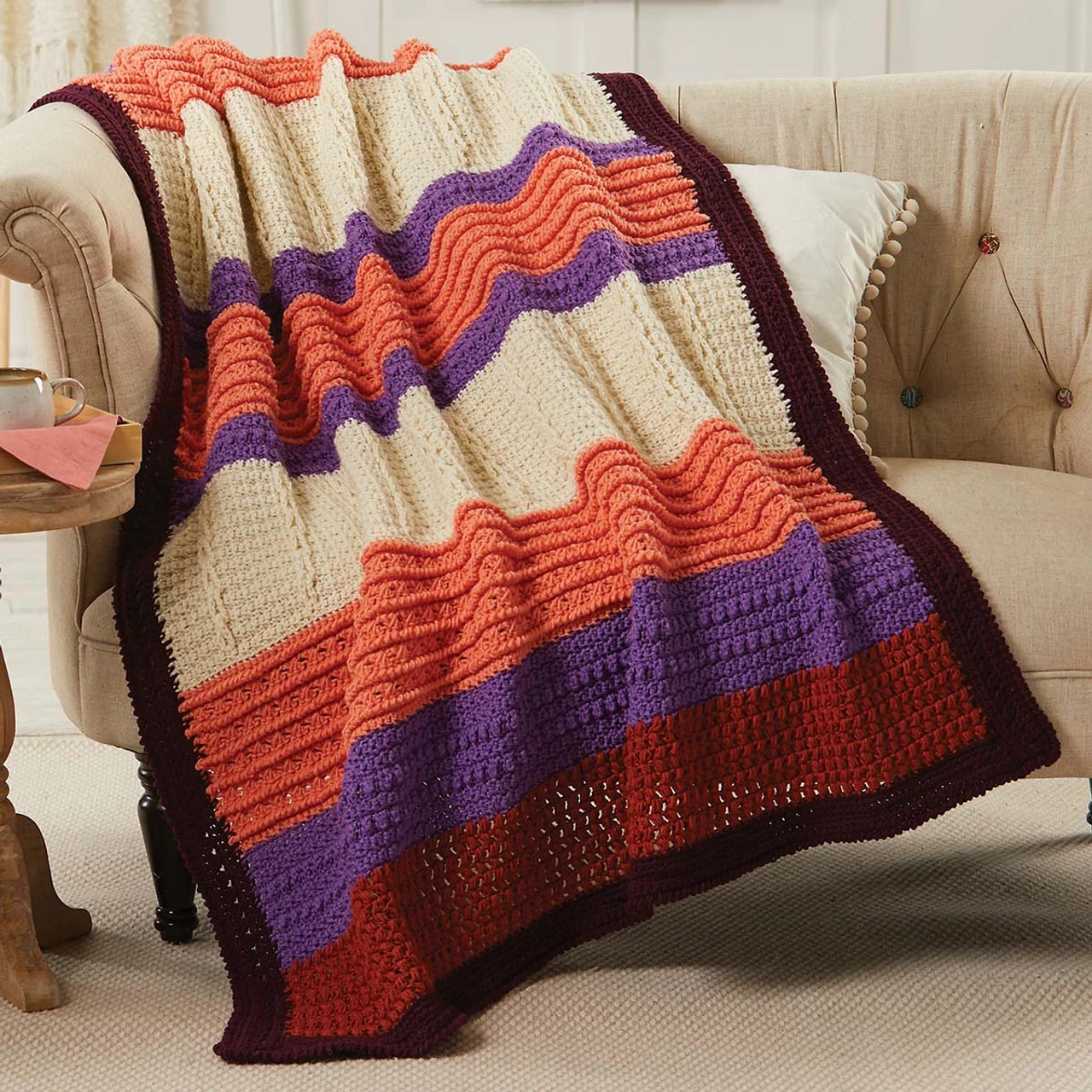 Herrschners Chrysanthemum Afghan Crochet Kit 3 Herrschners Chrysanthemum Afghan Crochet Kit