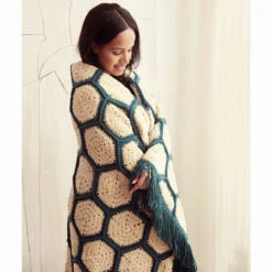 Bernat Velvet Honeycomb Blanket Crochet Kit