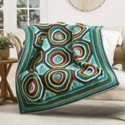 Herrschners Autumn Aura Afghan Crochet Kit