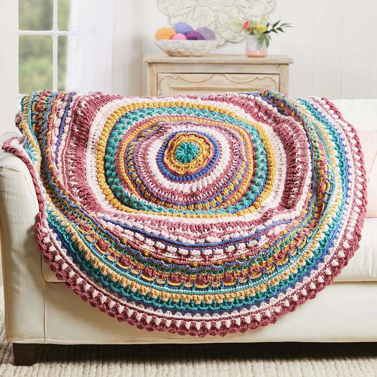 Herrschners Macaron Afghan Crochet Kit 3 Herrschners Macaron Afghan Crochet Kit