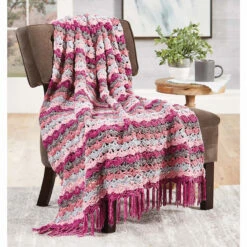Herrschners Hollyhock Afghan Crochet Kit