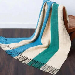 Caron Vertical Stripes Blanket Crochet Kit