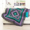 Herrschners Lace-Edged Granny Square Throw Crochet Kit -Textile Shop 209047 03832.1693428647