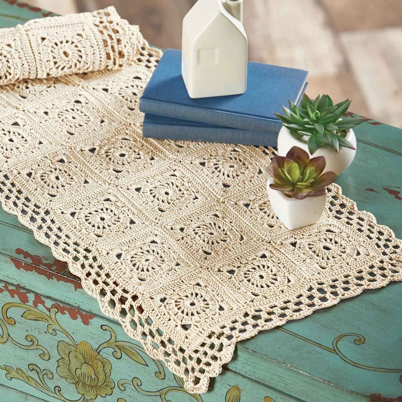 Herrschners Lacy Table Runner Crochet Yarn Kit 3 Herrschners Lacy Table Runner Crochet Yarn Kit