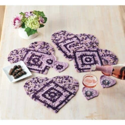 Herrschners Heart To Heart Place Mats & Coasters Crochet Kit