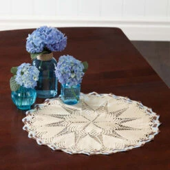 Herrschners Heart Table Topper Crochet Kit