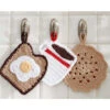 Lily Pot Holder Diner Trio Crochet Kit -Textile Shop 236125 25096.1693431770