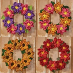 Herrschners Seasonal Wreaths Crochet Kit
