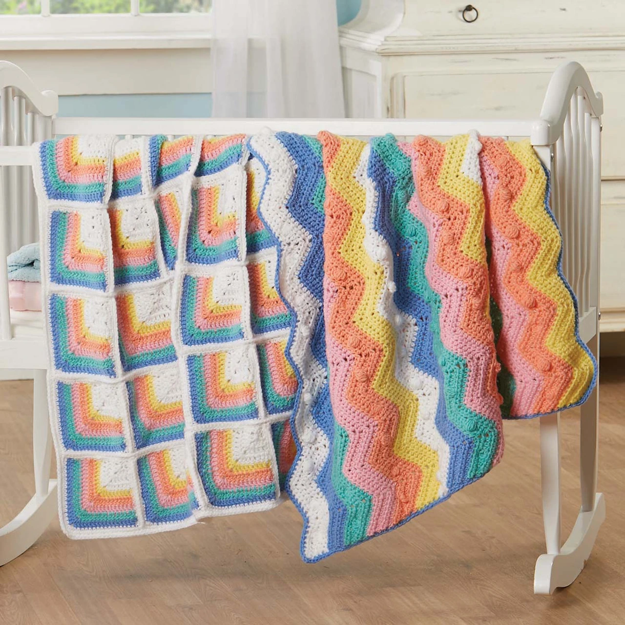 Herrschners Playtime Rainbow Blankets Crochet Kit 3 Herrschners Playtime Rainbow Blankets Crochet Kit