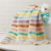 Herrschners Textured Stripes Baby Afghan Crochet Kit