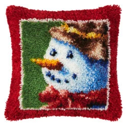 Herrschners Snowman Fever Latch Hook Kit