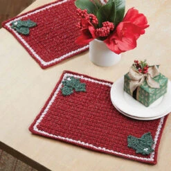 Herrschners Festive Foliage Place Mats Crochet Kit