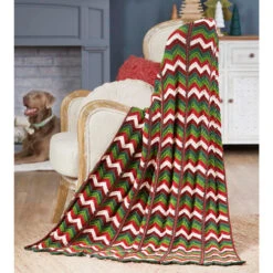 Herrschners Yuletide Ripple Afghan Crochet Kit