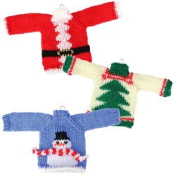 Lion Brand Santa's Little Sweater Ornaments Buy All 3 Knit Kit