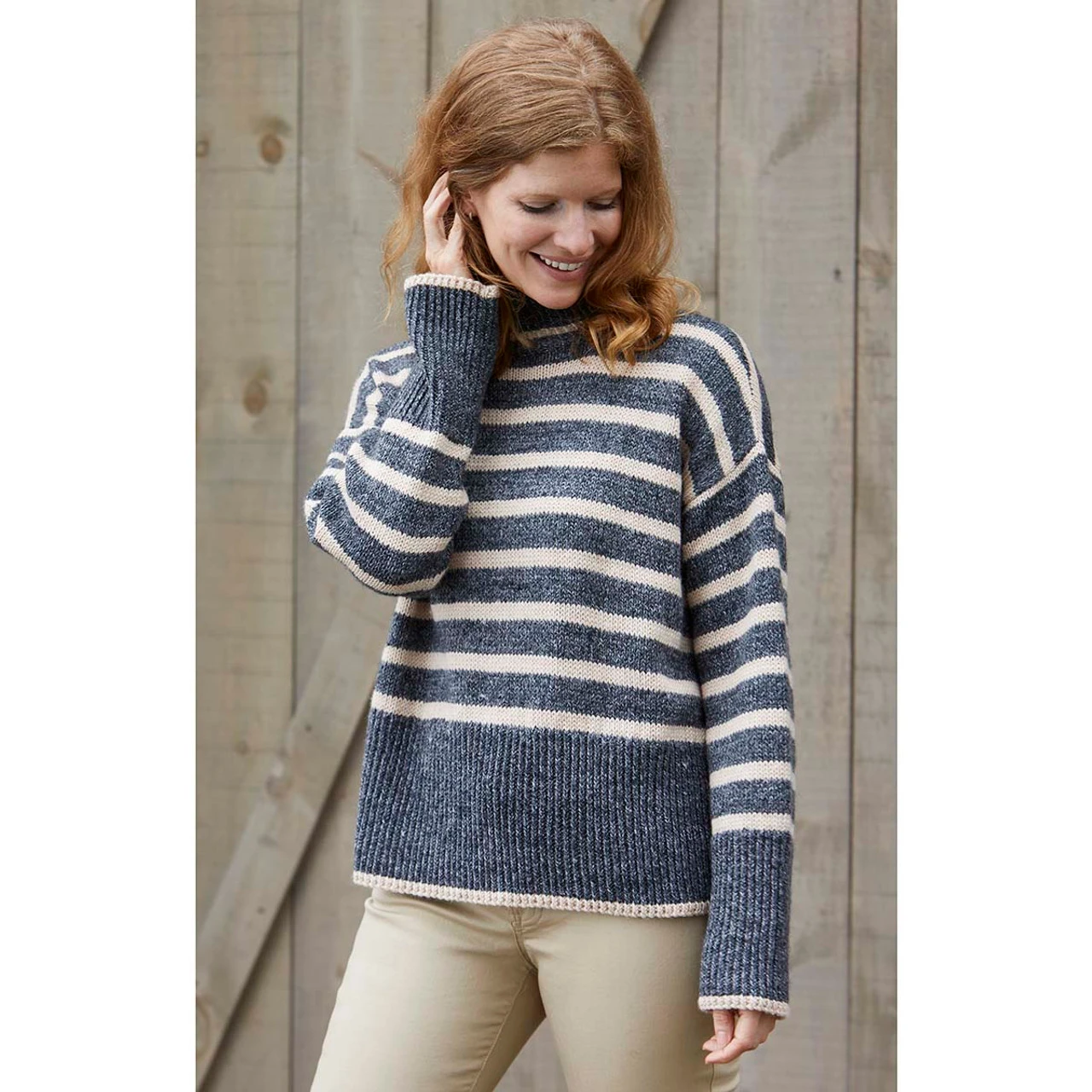 Willow Yarns Modern Stripes Pullover Knit Kit 3 Willow Yarns Modern Stripes Pullover Knit Kit